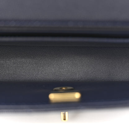 Chanel Caviar Quilted Small Handy CC Flap Navy 5 of 12