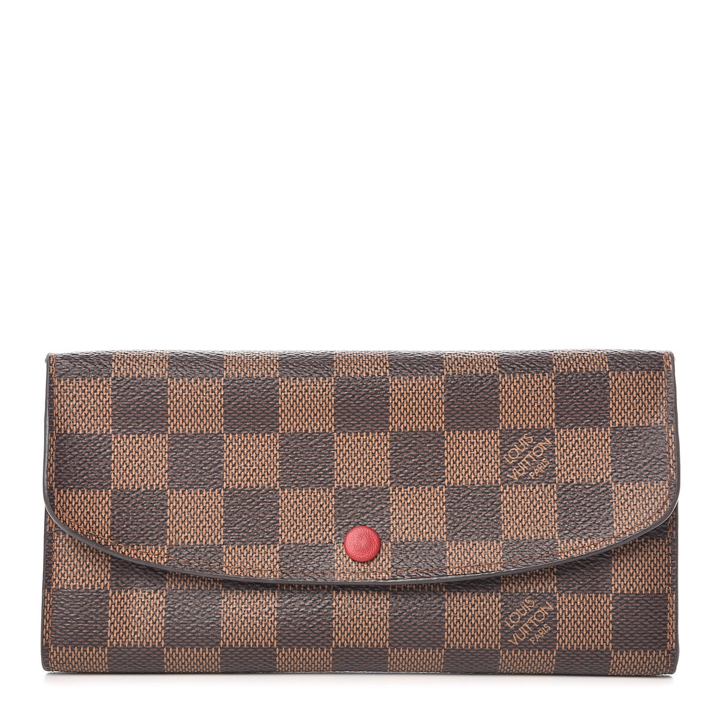 Damier Ebene Emilie Wallet Red