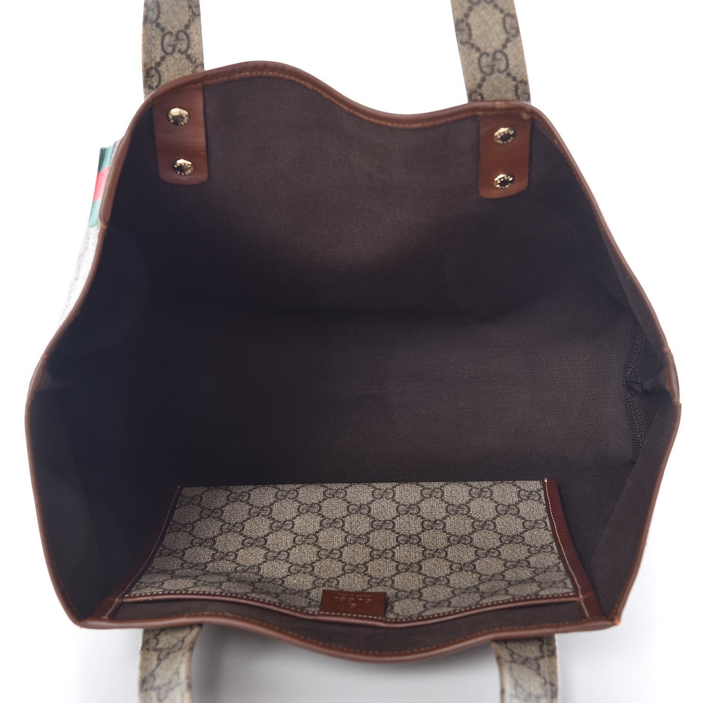 GG Plus Monogram Medium Signature Web Loop Tote Brown
