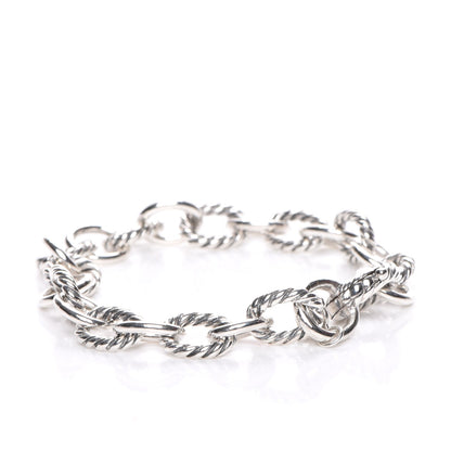 David Yurman Sterling Silver 10mm Medium Oval Link Bracelet 3 of 6
