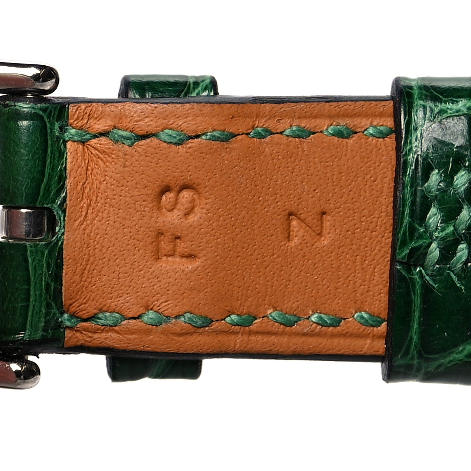 Hermes Shiny Alligator Heure H 21mm Watch Strap Vert Moyen 4 of 6