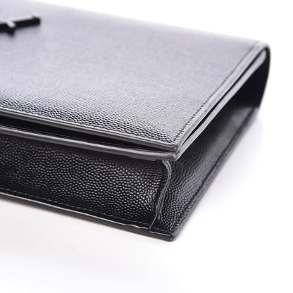 Saint Laurent Grain De Poudre Classic Monogram Kate Clutch Black 6 of 12