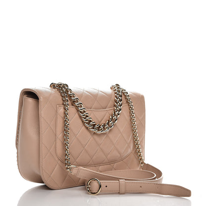 Chanel Caviar Quilted Large Studded Flap Beige 3 of 10