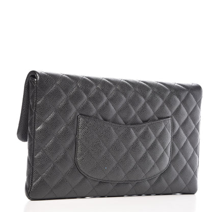 Chanel Caviar Quilted Clutch Dark Grey 3 of 9