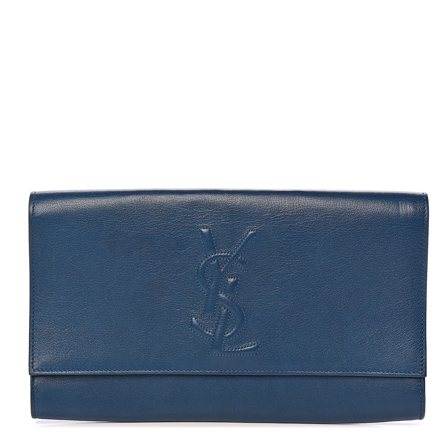 Goatskin Large Belle De Jour Clutch Blue