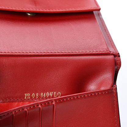 Valentino Garavani Vitello Rockstud Flip Lock Compact Wallet Red 6 of 10