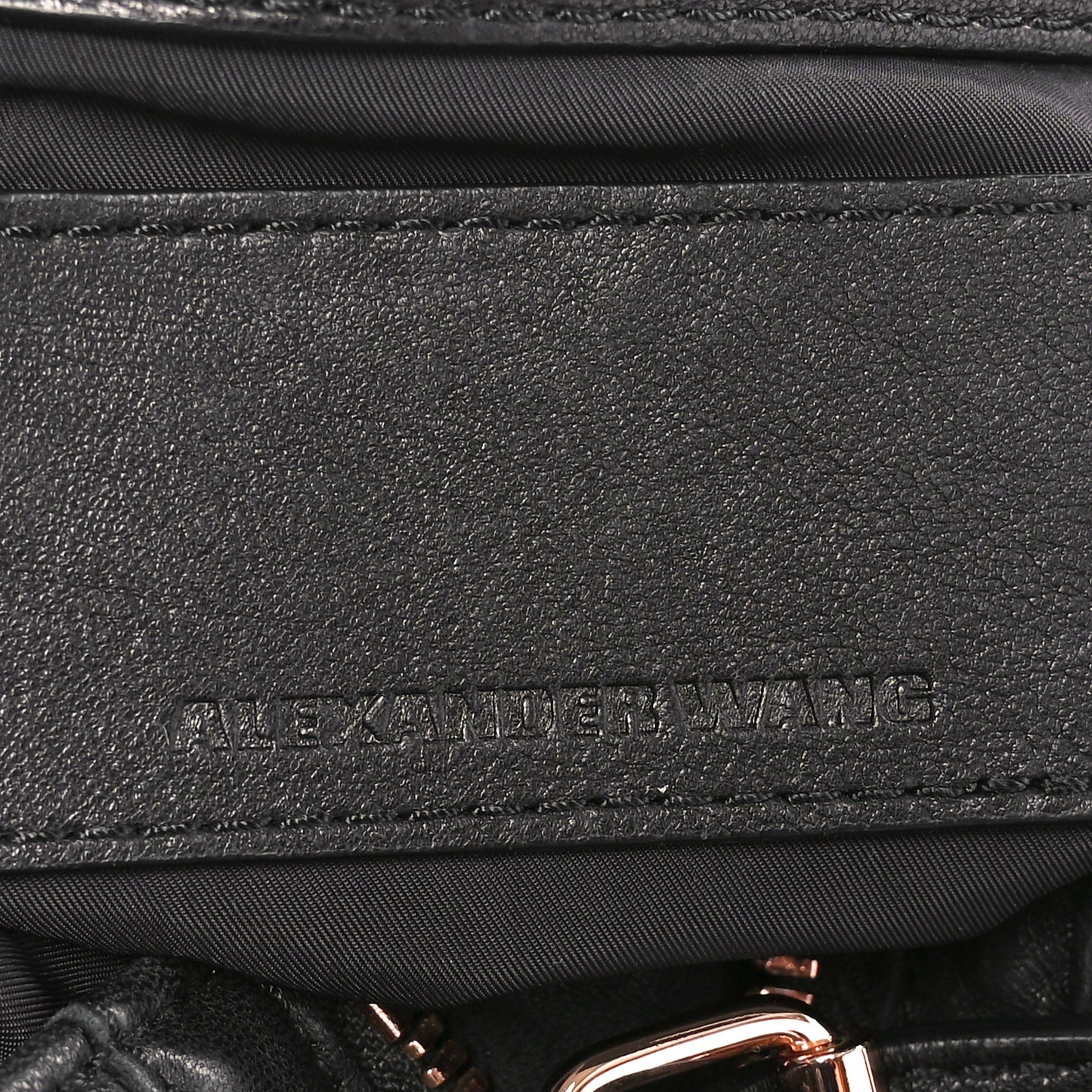 Lambskin Marti Backpack Bag Washed Black Rose Gold Hardware