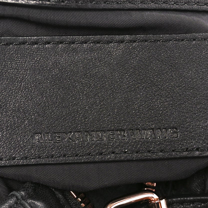 Alexander Wang Lambskin Marti Backpack Bag Washed Black Rose Gold Hardware 6 of 9