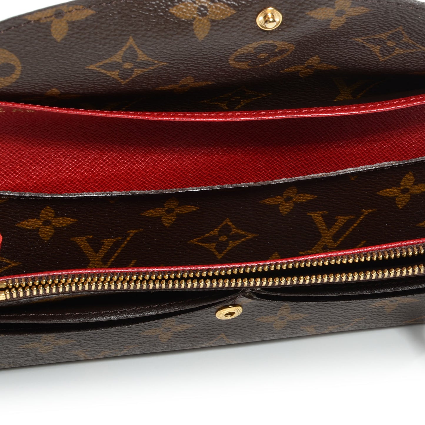 Monogram Emilie Wallet Red