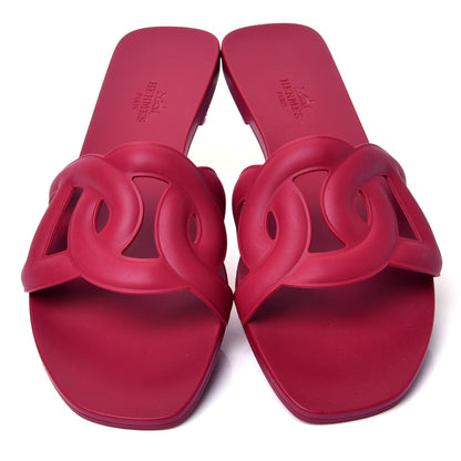 Hermes Rubber Aloha Sandals 38 Rose Baie 5 of 10
