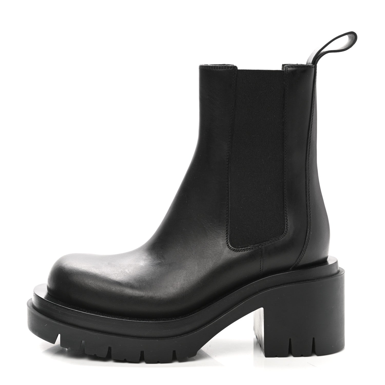 Bottega Veneta Calfskin The Lug Chelsea 30/70mm Ankle Boots 35.5 Black 1 of 7