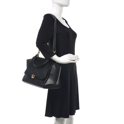 Celine Smooth Calfskin Medium Trapeze Black 2 of 10