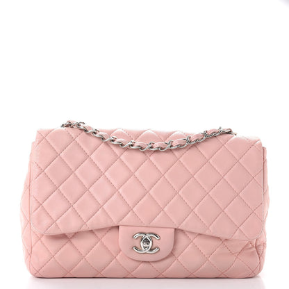 Chanel Lambskin Quilted Jumbo Single Flap Light Pink 1 of 13