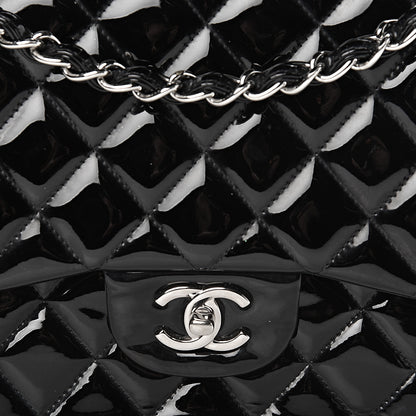 Chanel Patent Quilted Jumbo Double Flap Black 22 of 22
