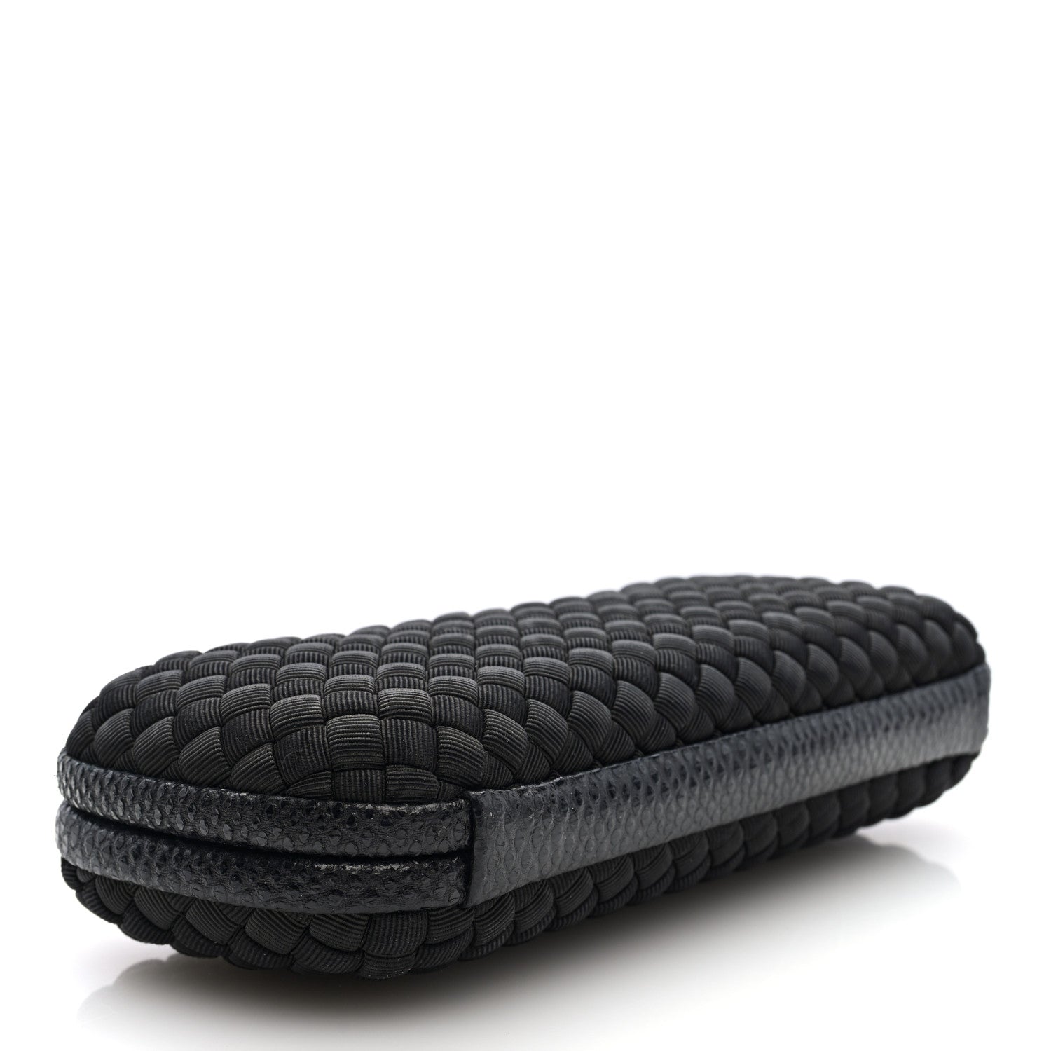 Bottega Veneta Silk Faille Ayers Intreccio Impero Stretch Knot Clutch Black 4 of 8