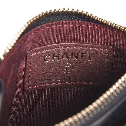 Chanel Lambskin Quilted Zip Card Holder Black 14 of 16