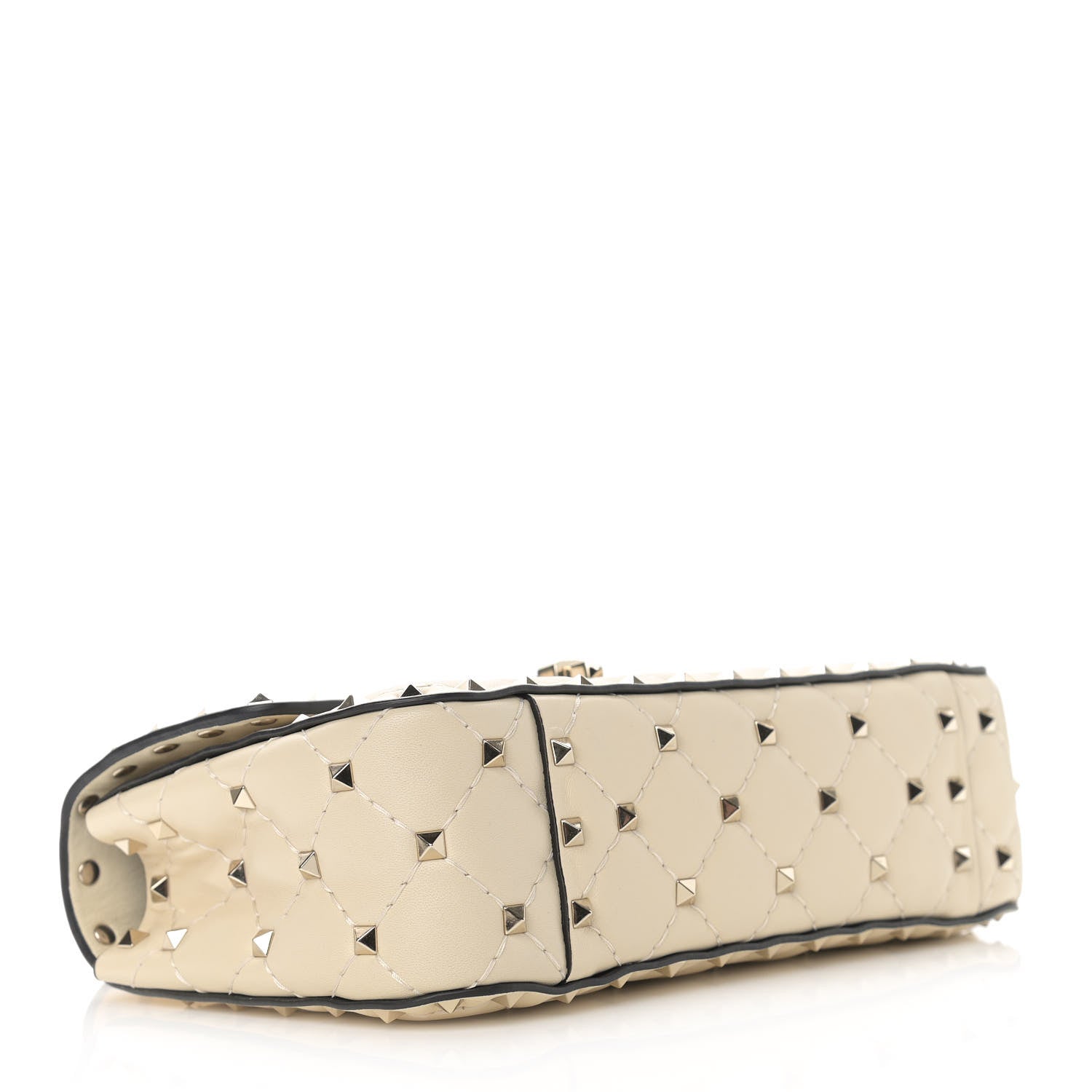 Valentino Garavani Nappa Small Rockstud Spike Shoulder Bag Light Ivory 4 of 10
