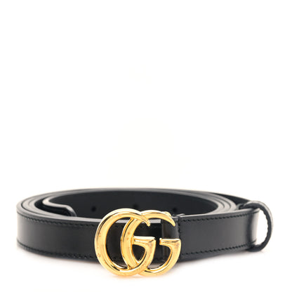 Gucci Calfskin Double G 20mm Belt 120/48 Black 1 of 4