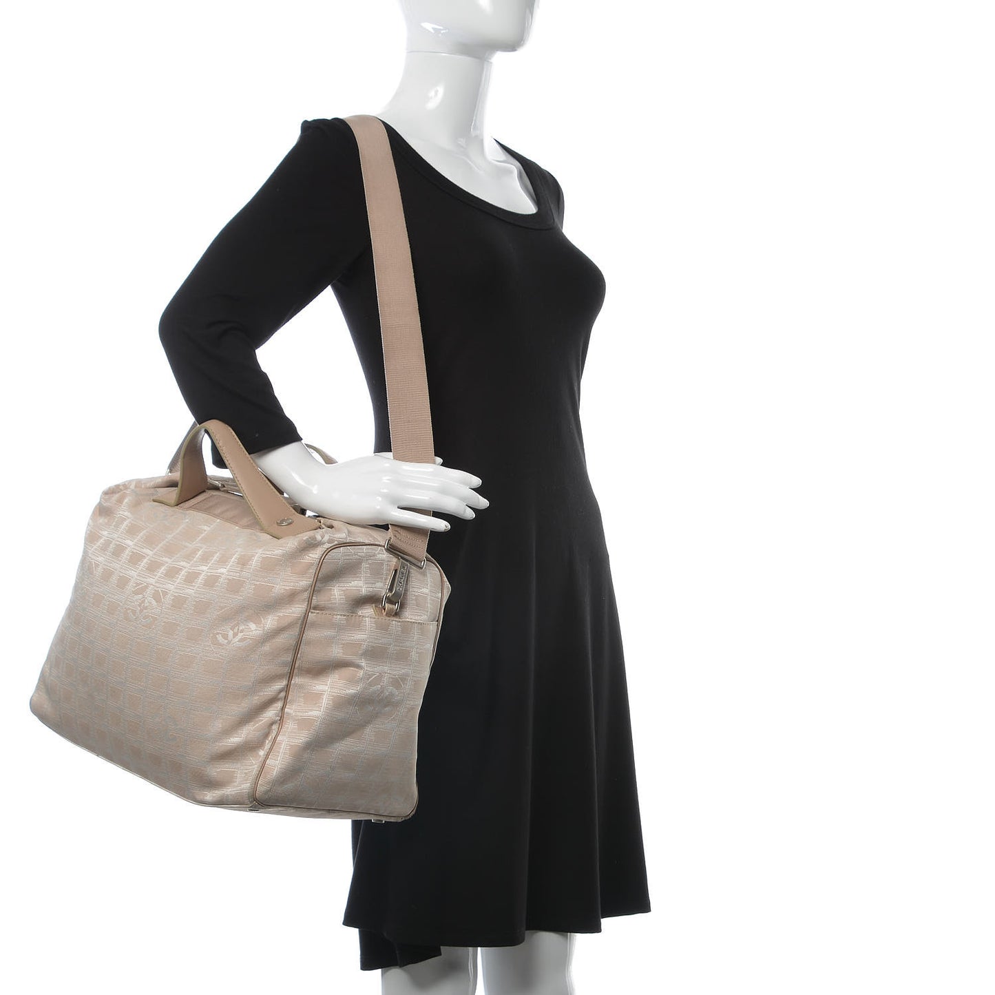 Nylon Small Travel Duffle Beige