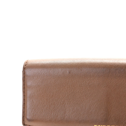 Burberry Calfskin Horseferry Check Porter Continental Wallet Tan 3 of 8