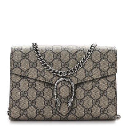 Gucci GG Supreme Monogram Mini Dionysus Chain Wallet Beige Taupe 1 of 13