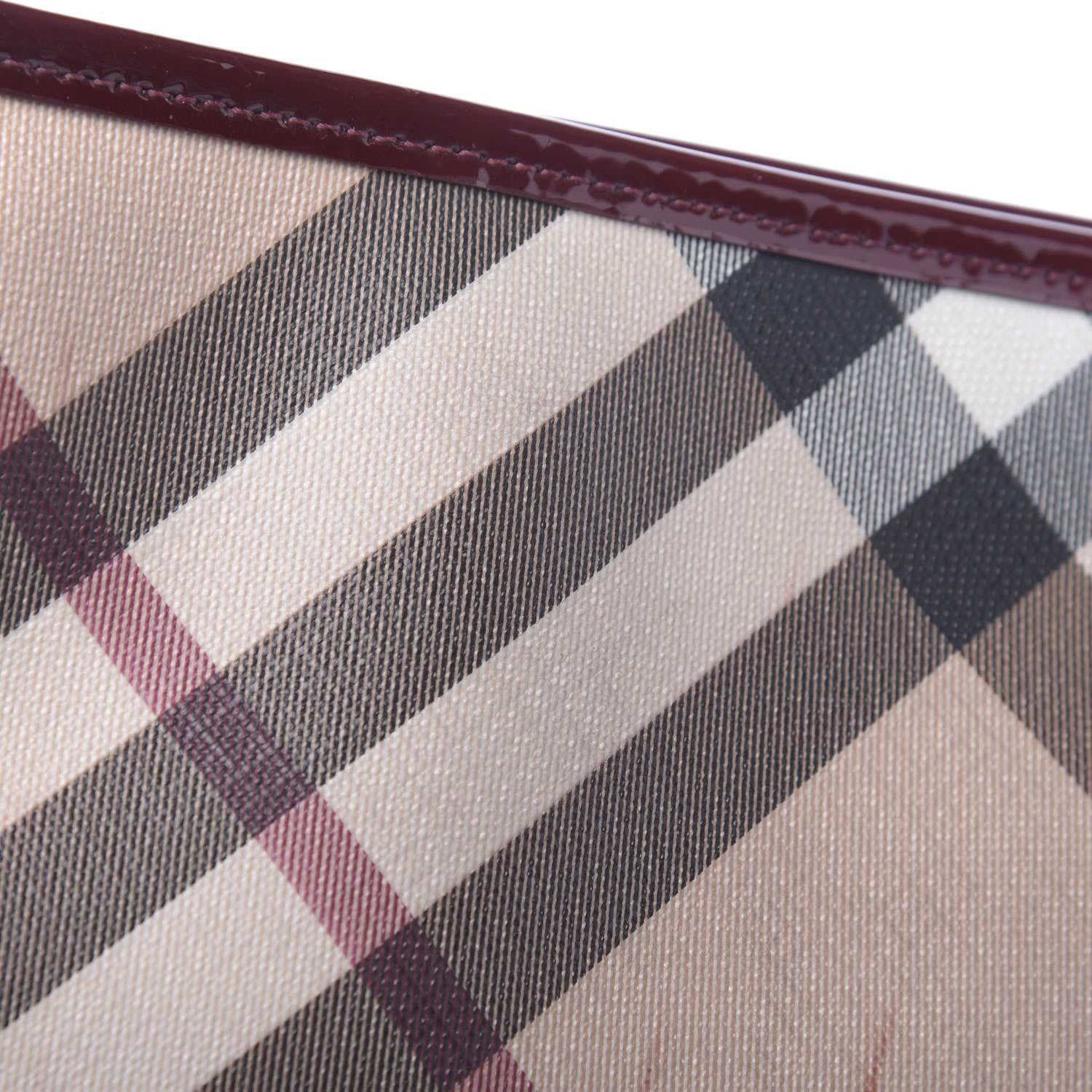 Burberry Patent Nova Check Dryden Crossbody Bag Dark Red 13 of 15