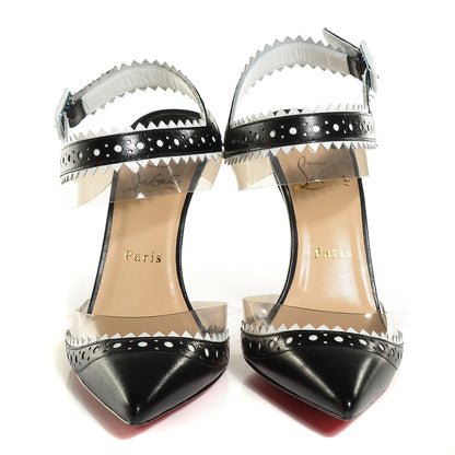Christian Louboutin Patent Kid PVC Chouette 100 Pumps 39 Black 2 of 7