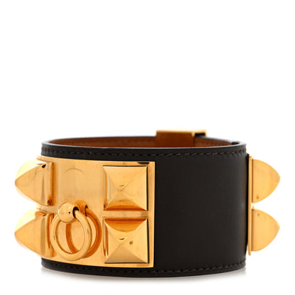 Hermes Box Collier De Chien CDC Bracelet L Chocolate 1 of 5