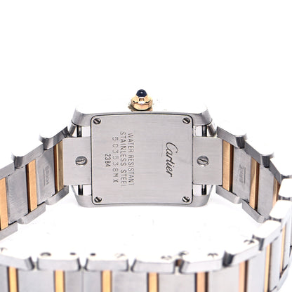 Cartier Stainless Steel 18K Pink Gold Mother of Pearl 20mm Tank Francaise Quartz Watch 4 of 4