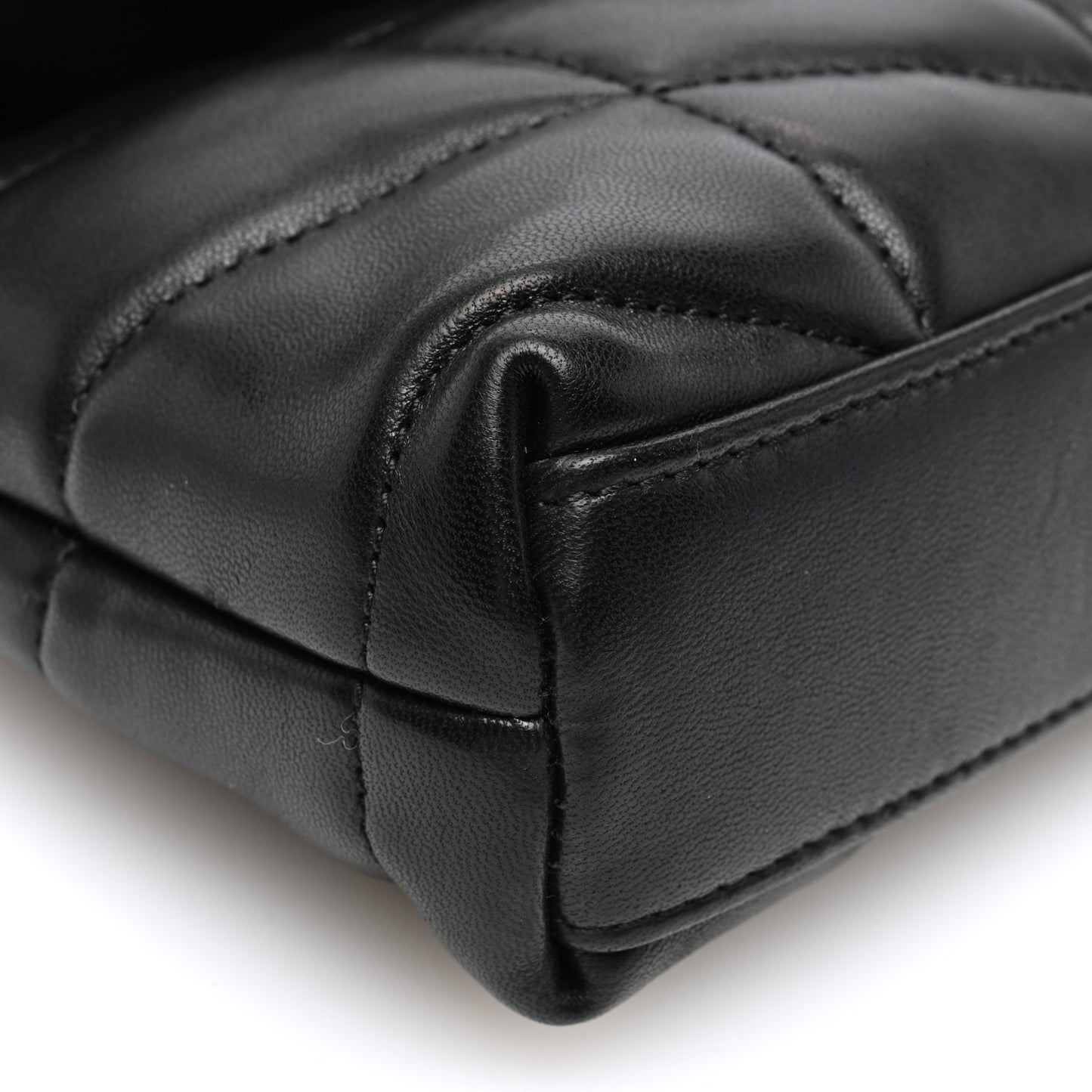 Lambskin Monogram Loulou Puffer Pouch Clutch Black