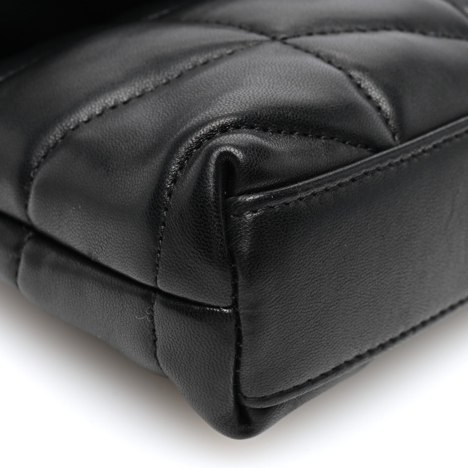 Saint Laurent Lambskin Monogram Loulou Puffer Pouch Clutch Black 9 of 10