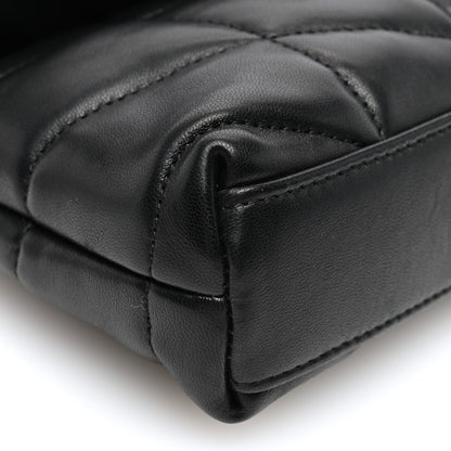 Saint Laurent Lambskin Monogram Loulou Puffer Pouch Clutch Black 9 of 10