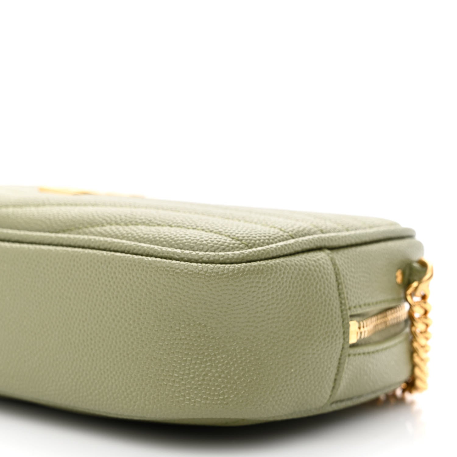 Saint Laurent Grain De Poudre Matelasse Monogram Mini Lou Camera Bag Pistachio 10 of 10