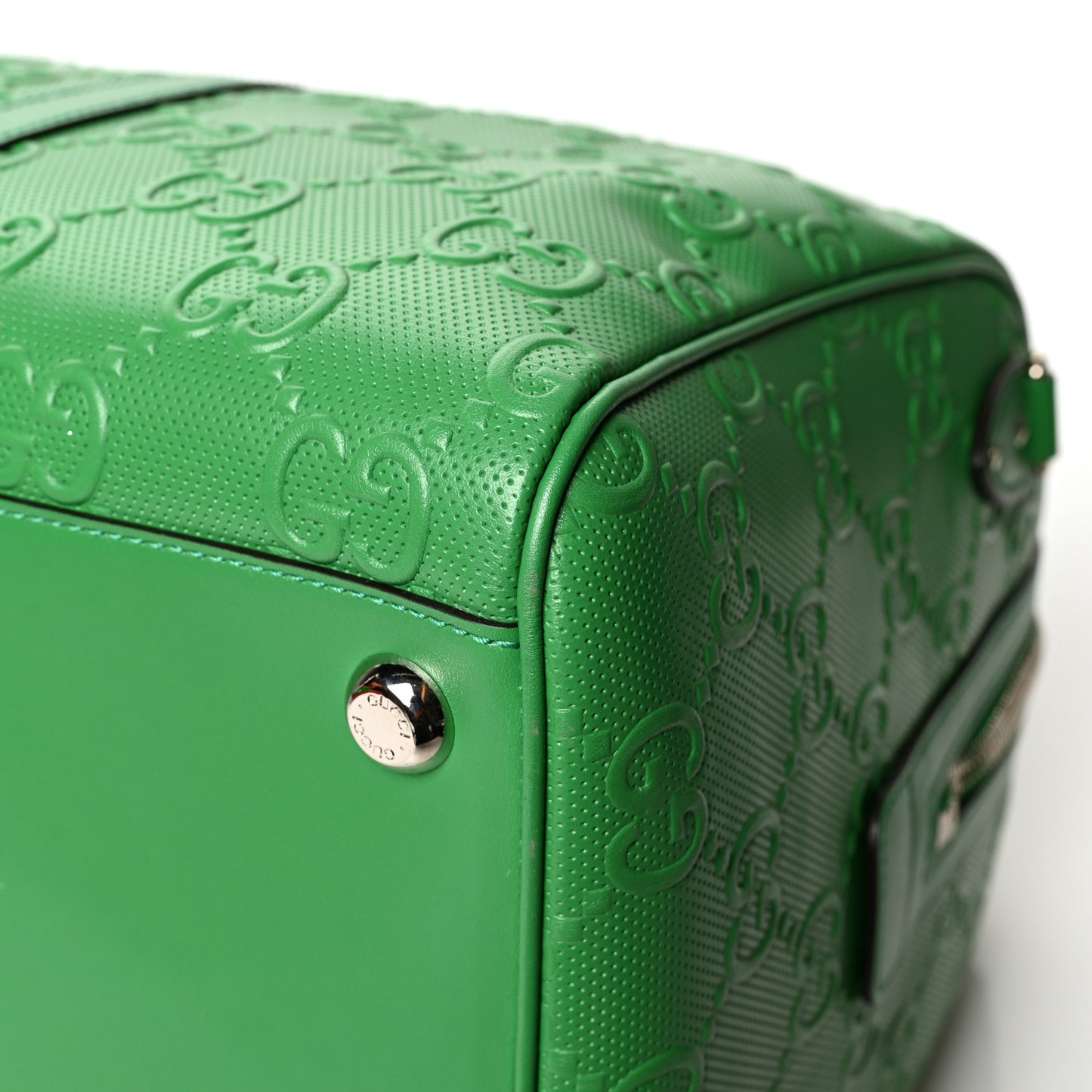 Calfskin GG Tennis Embossed Duffle Bag New Shamarock