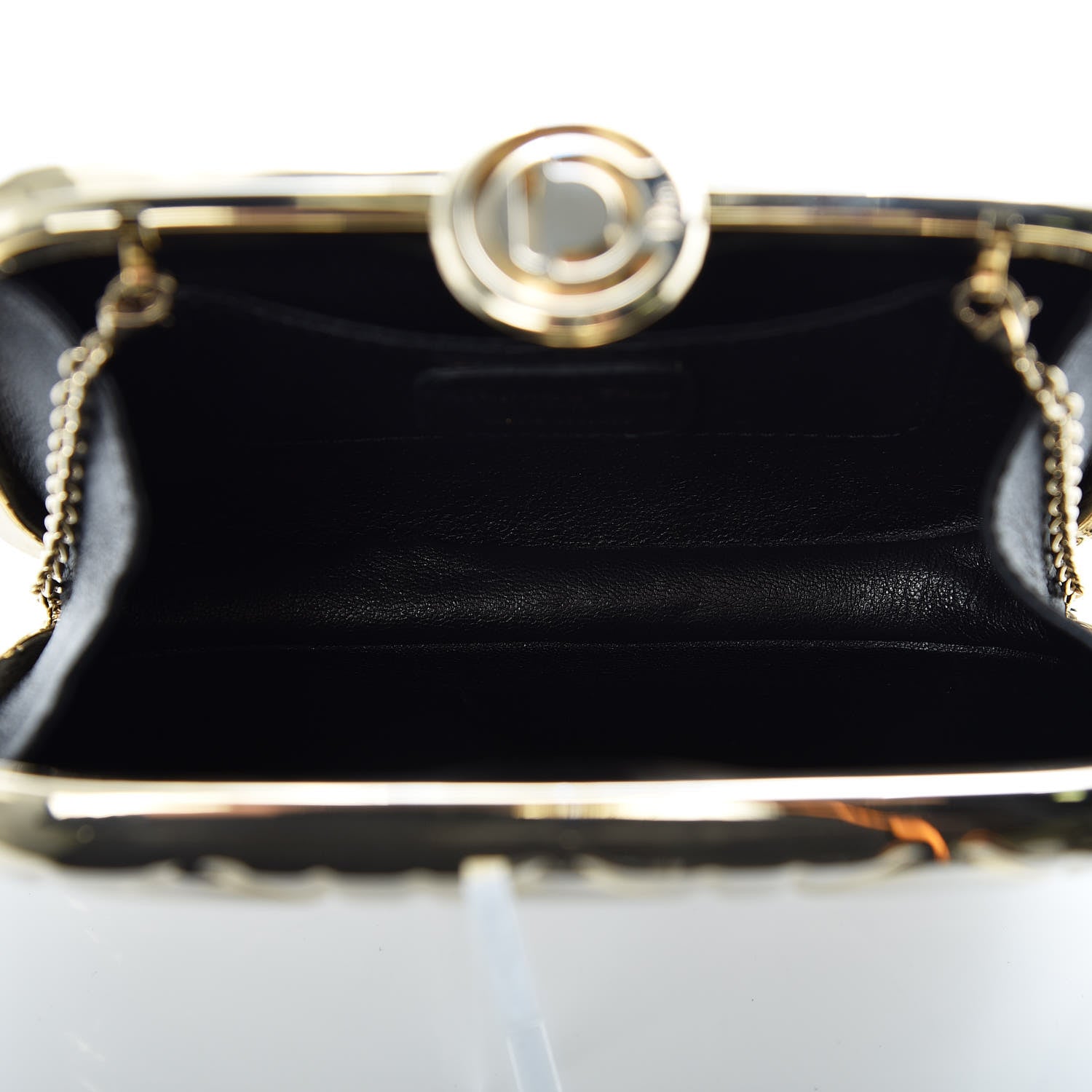 Christian Dior Metal Cannage Quilt Clutch Bag Gold 7 of 9