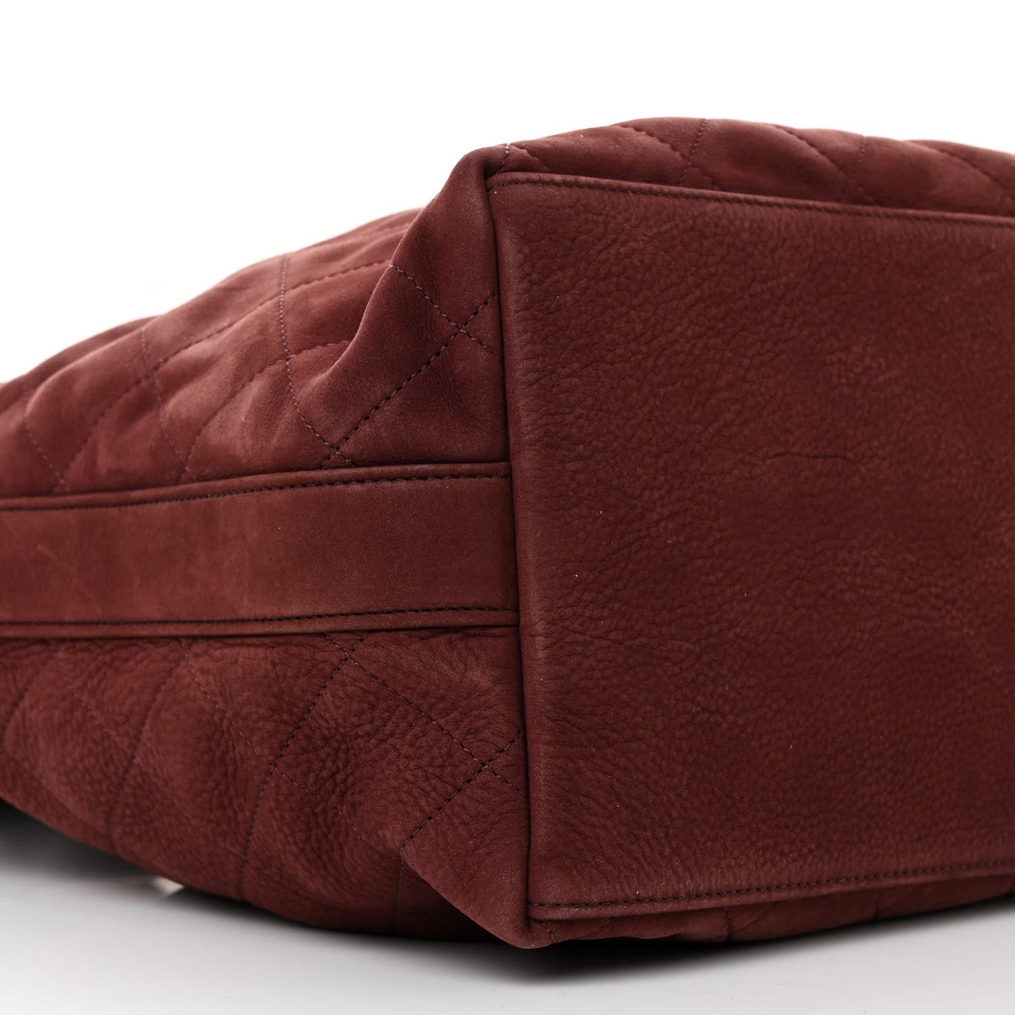 Suede Calfskin Small On My Shoulder Drawstring Bag Burgundy
