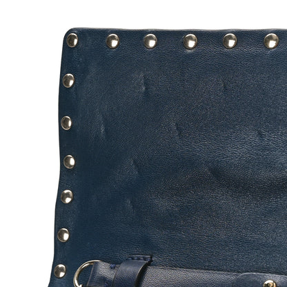 Valentino Garavani Nappa Rockstud Spike Wallet On Chain Marine 8 of 10
