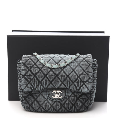 Chanel Washed Denim Quilted Small Denimpression Flap Blue Black 11 of 11