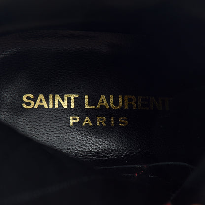 Saint Laurent Calfskin Studded Charlotte 55 Boots 36 Red 7 of 16