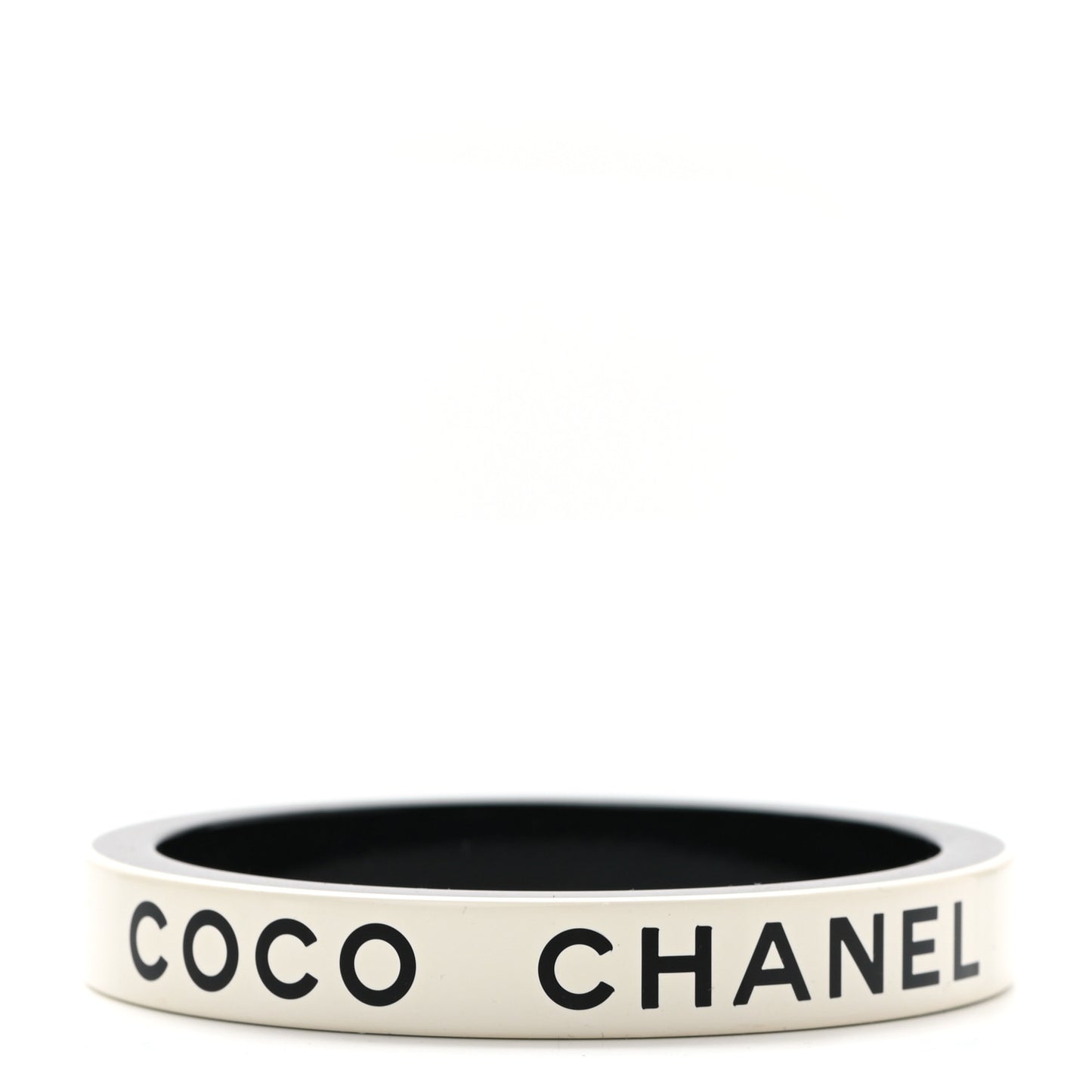 Resin Logo Bangle Bracelet White Black