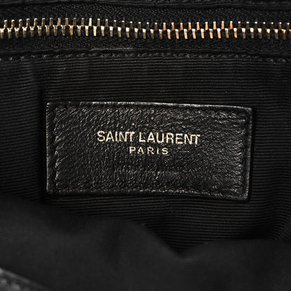 Saint Laurent Calfskin Y Quilted Monogram Large Loulou Chain Satchel Black 7 of 13