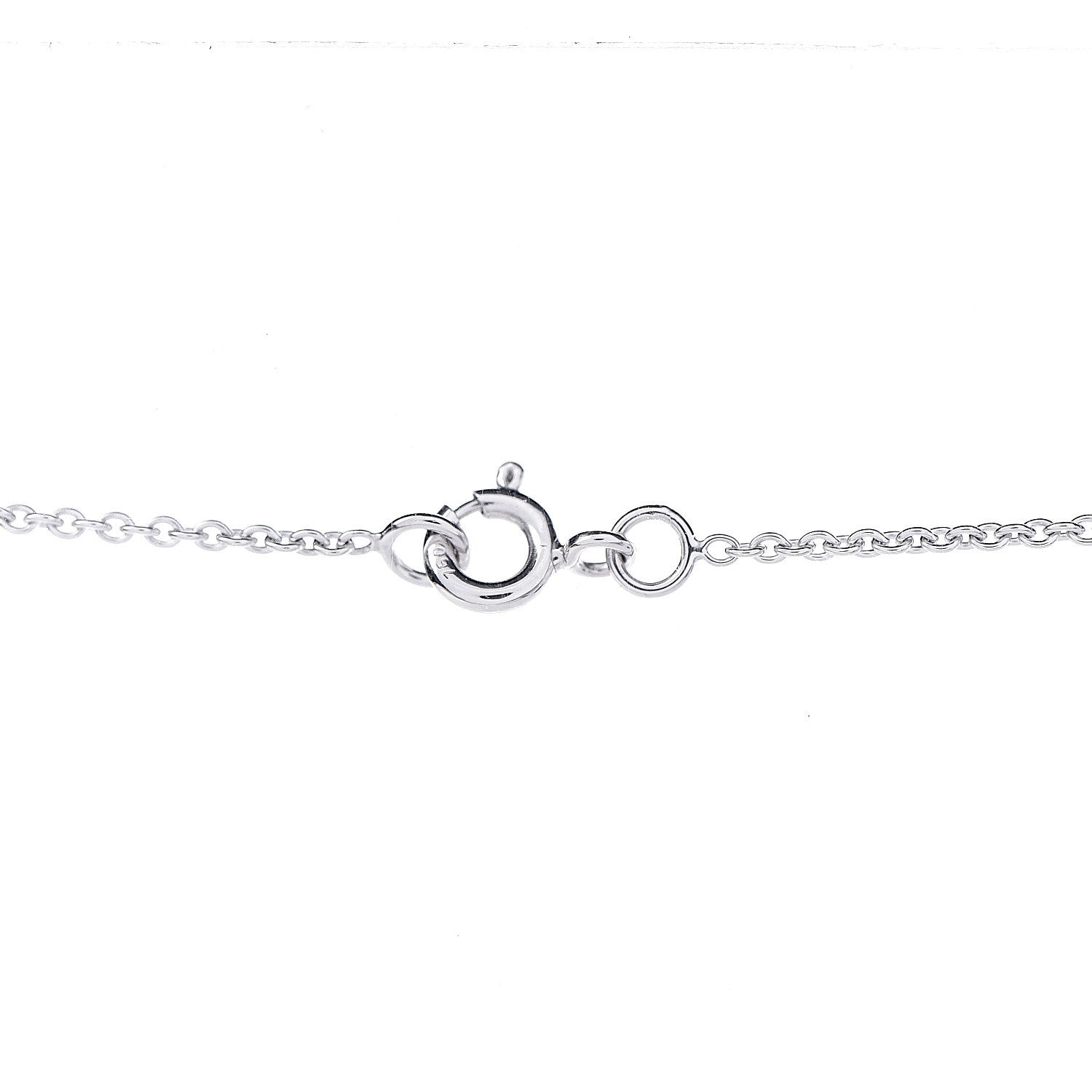 Hermes 18K White Gold Diamond Finesse Pendant Necklace 7 of 8