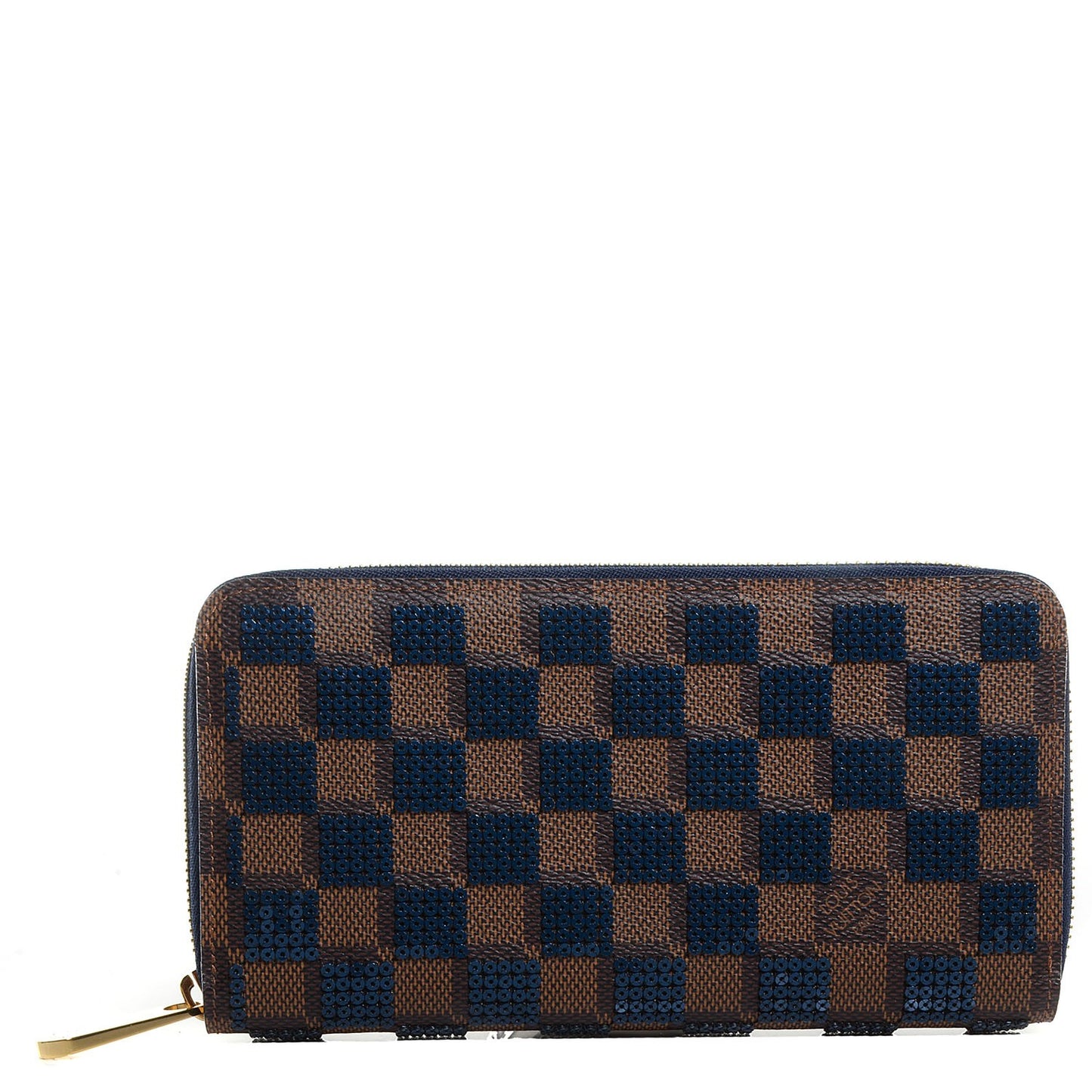 Damier Paillettes Zippy Wallet Blue
