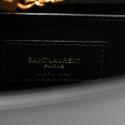 Saint Laurent Smooth Calfskin Small Classic Monogram Kate Tassel Satchel Black 6 of 9