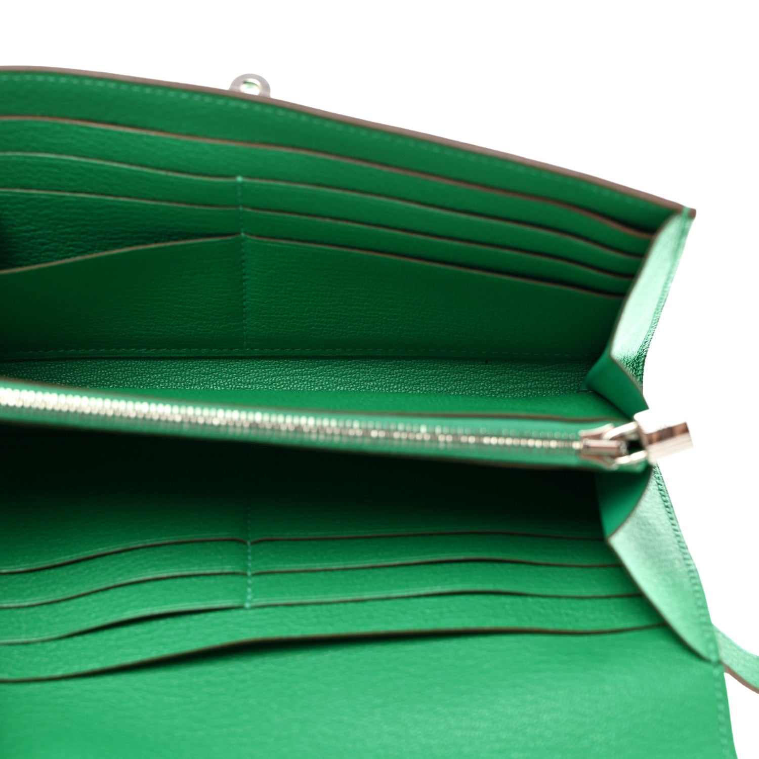 Hermes Chevre Mysore Kelly Longue Wallet Bambou 5 of 9