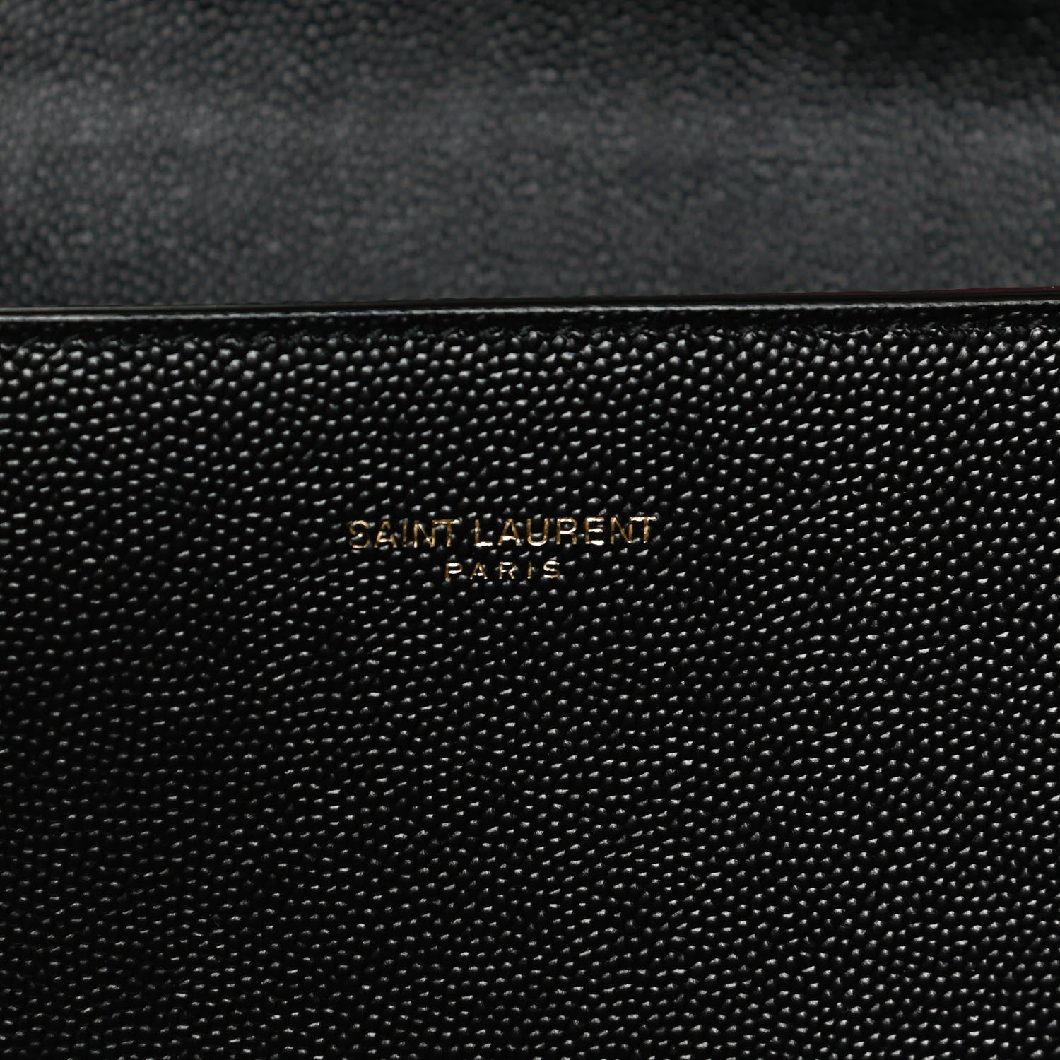 Saint Laurent Grain de Poudre Mini Classic Monogram Cassandra Top Handle Black Rouge Legion 7 of 12
