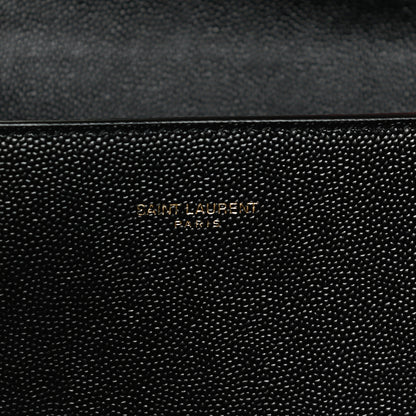 Saint Laurent Grain de Poudre Mini Classic Monogram Cassandra Top Handle Black Rouge Legion 7 of 12