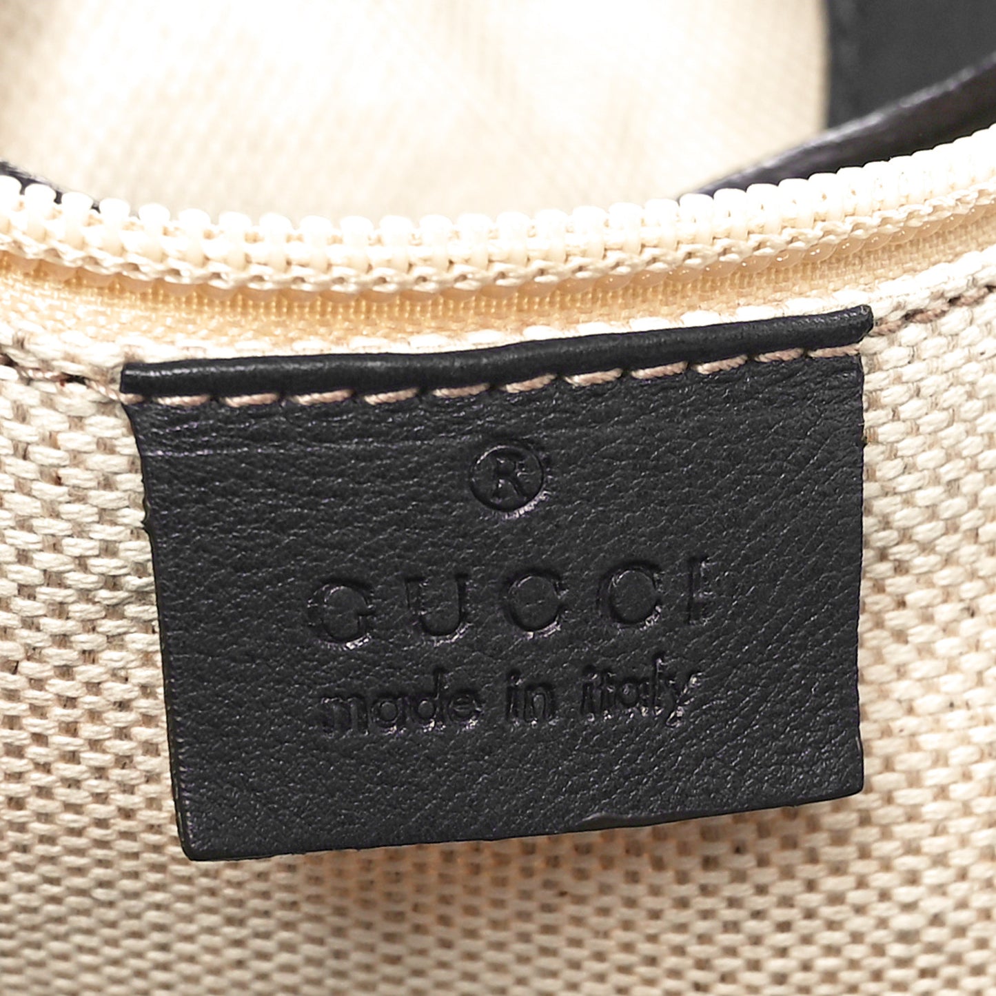 Canvas Web Bucket Bag White Navy