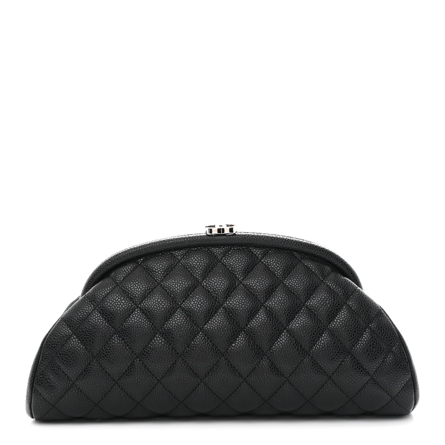 Caviar Quilted Timeless Clutch Black