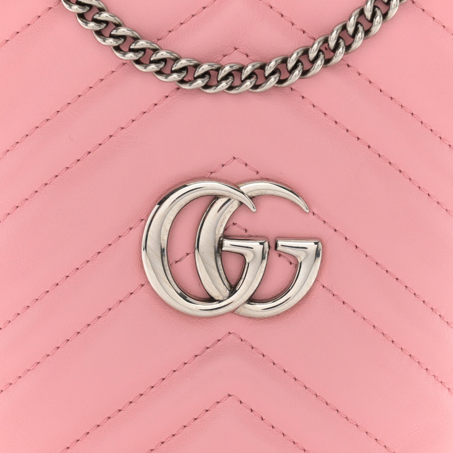 Gucci Calfskin Matelasse Mini GG Marmont 2.0 Bucket Bag Wild Rose 8 of 10